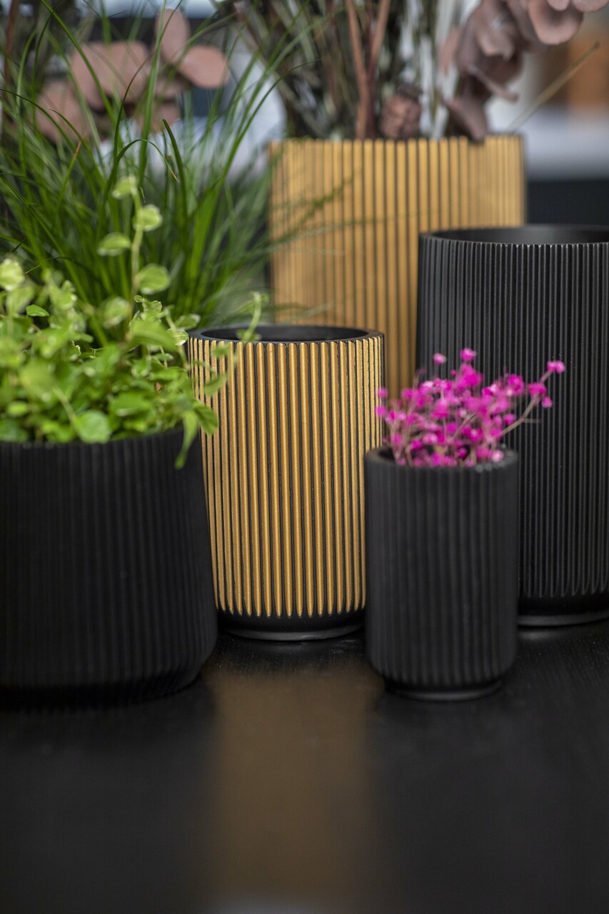 Vase Haut Groove Noir Vase Haut Groove Noir