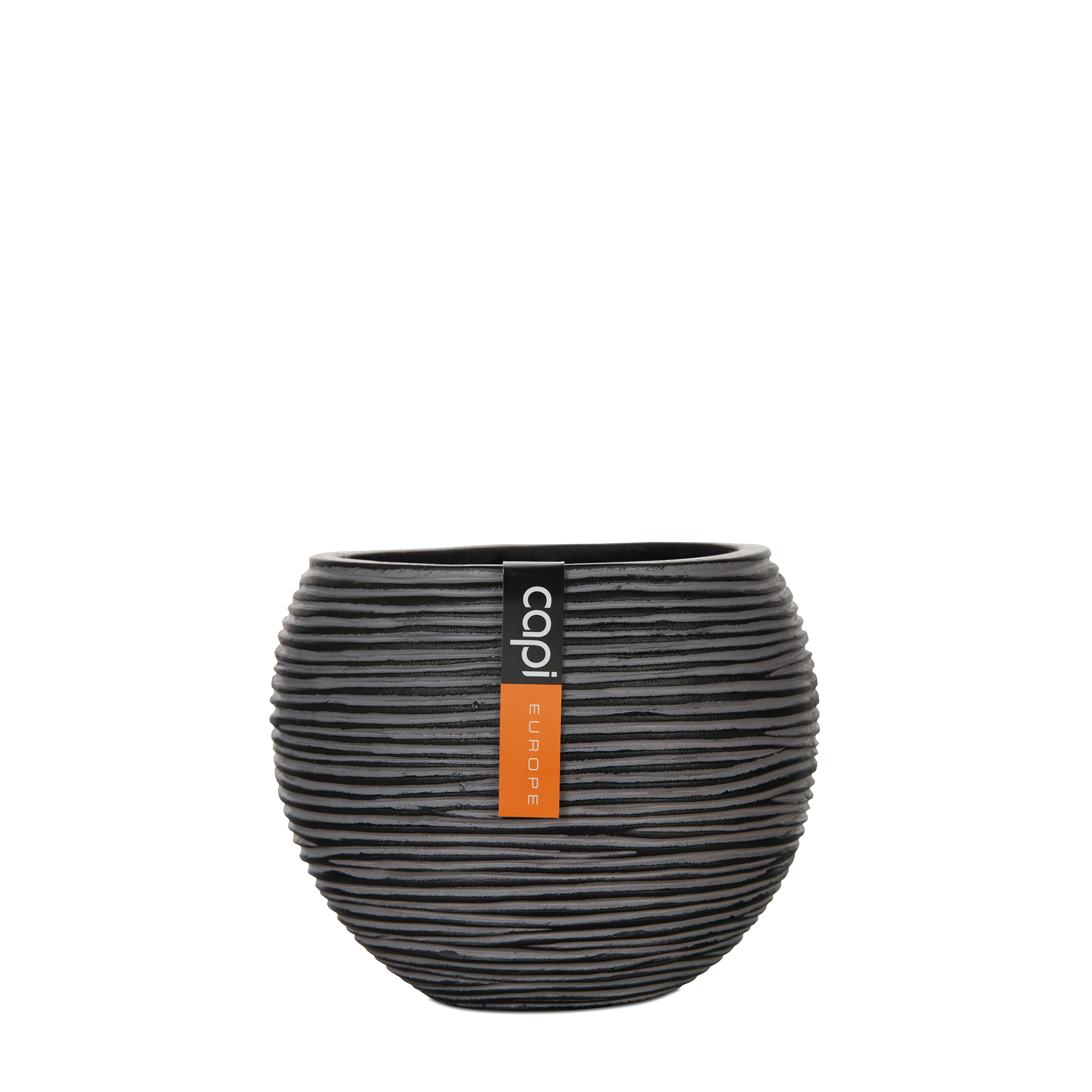 Vase Boule Rib Anthracite Vase Boule Rib Anthracite