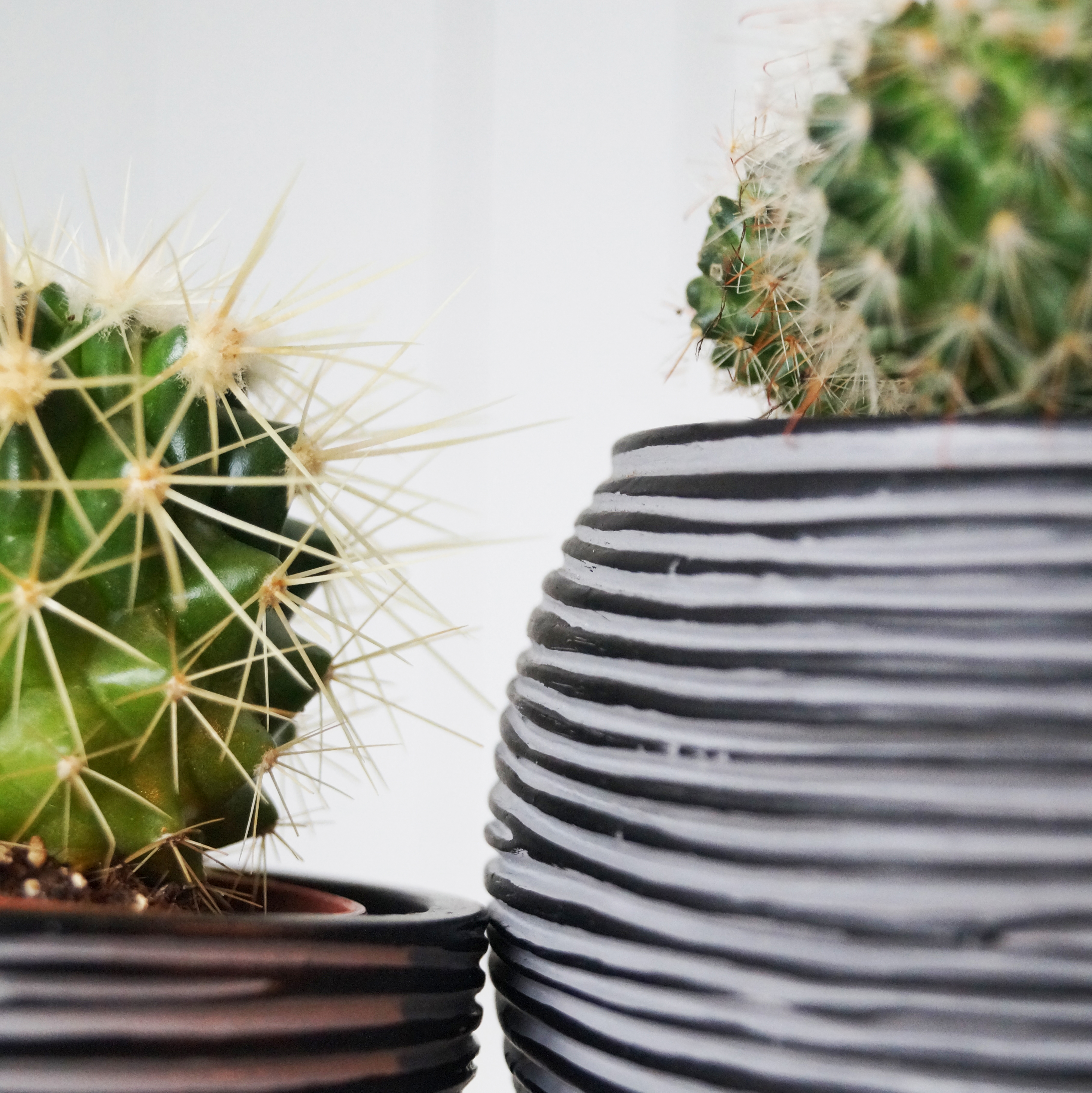 Vase Boule Rib Anthracite