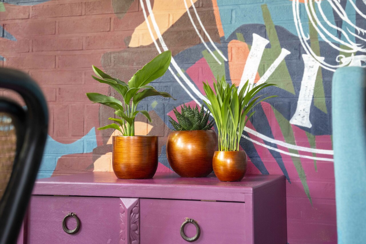 Vase Boule Retro Cuivre