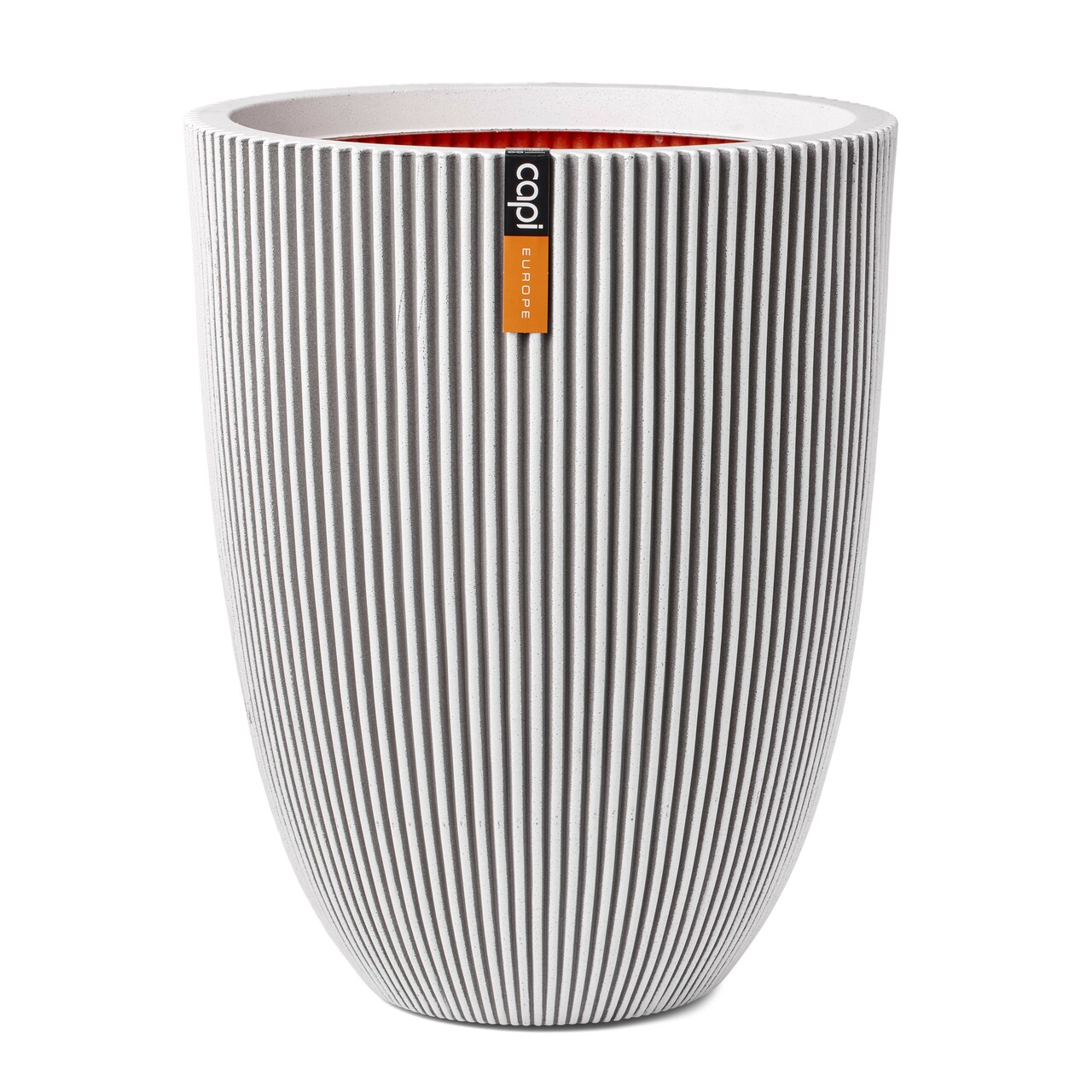 Vase Élégant Bas Groove NL Ivoire