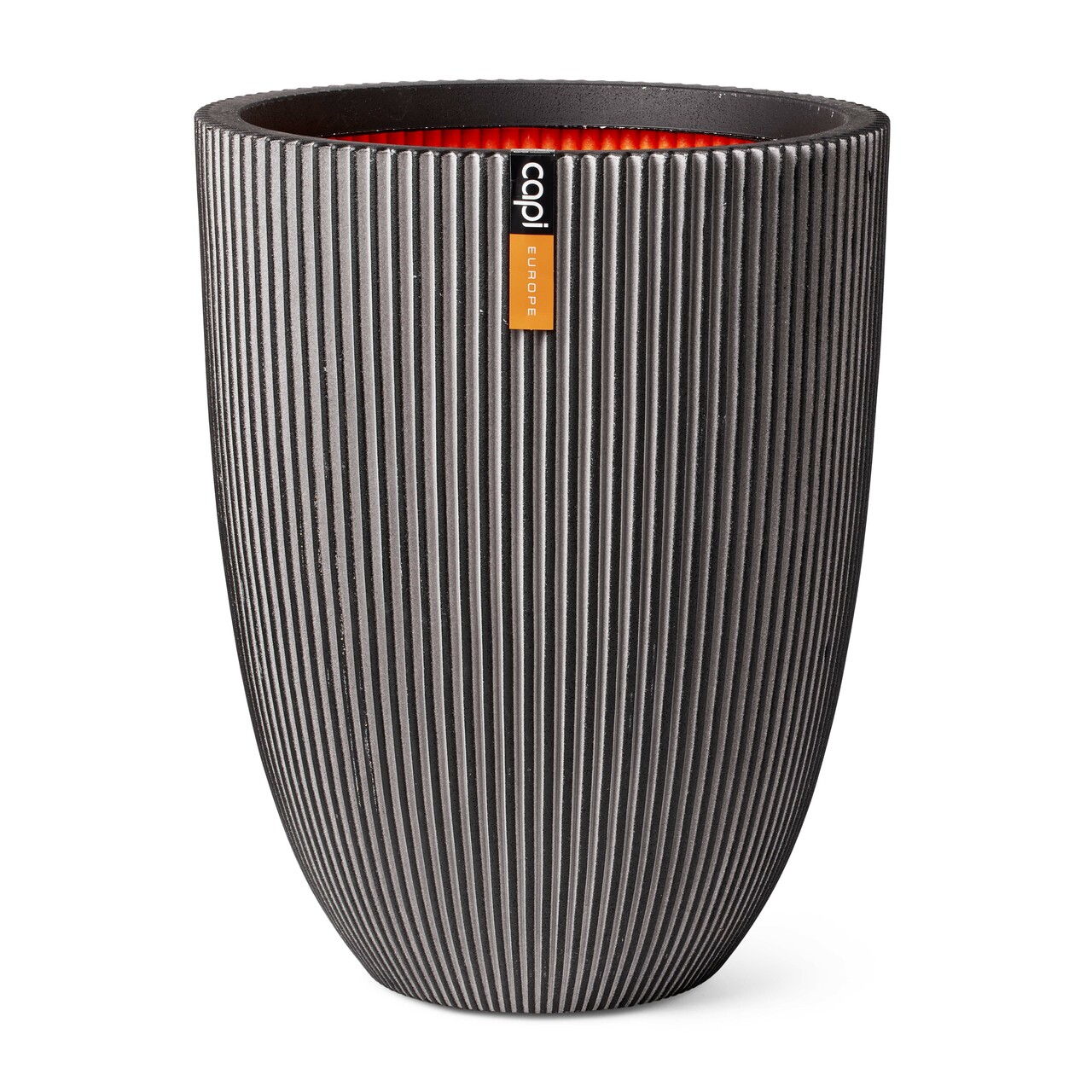 Vase Élégant Bas Groove NL Anthracite