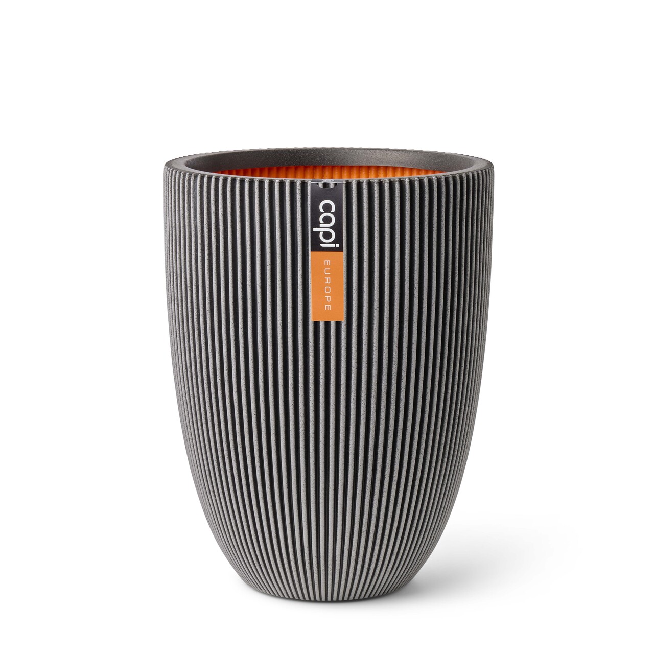 Vase Élégant Bas Groove NL Anthracite