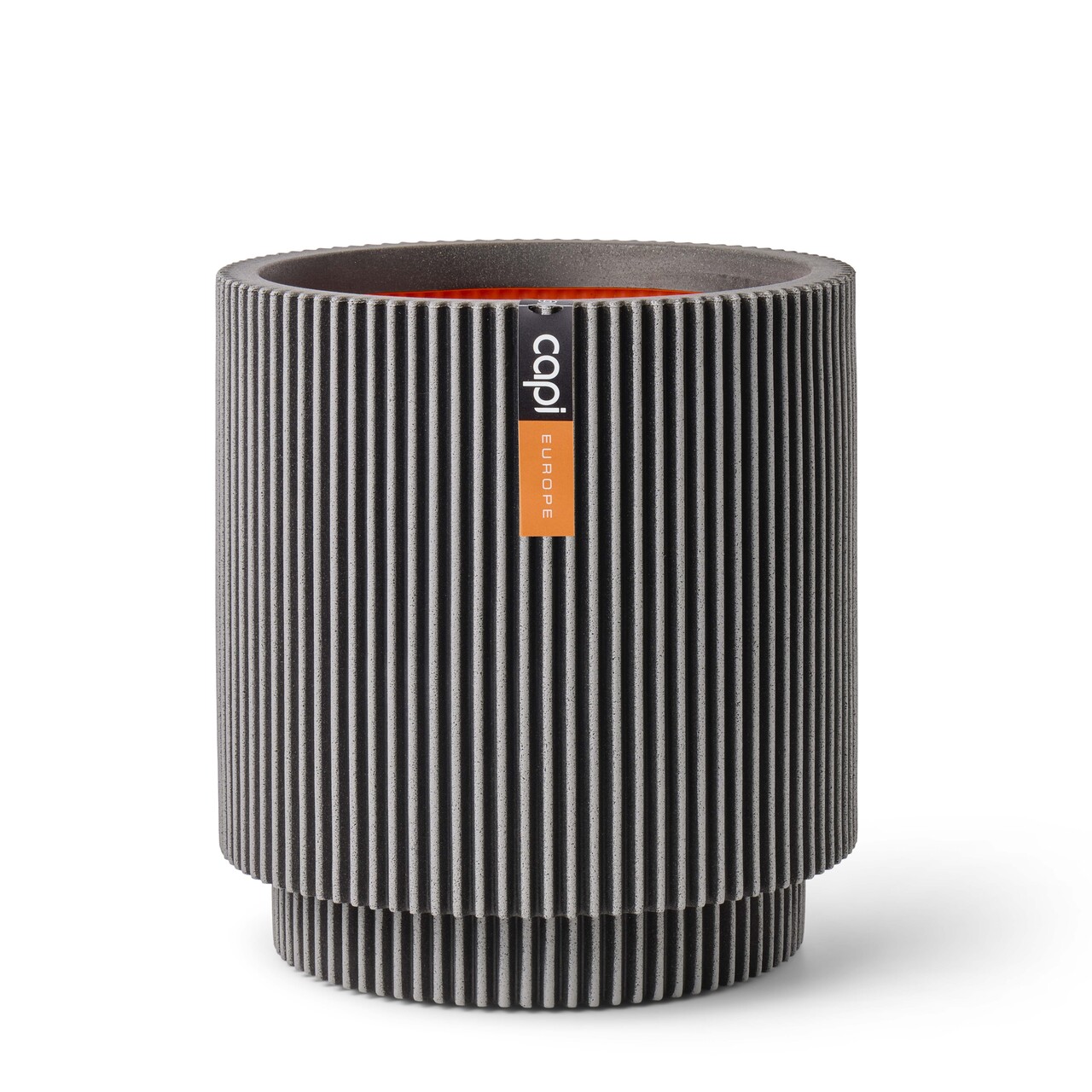 Vase Cylindre Groove NL Anthracite