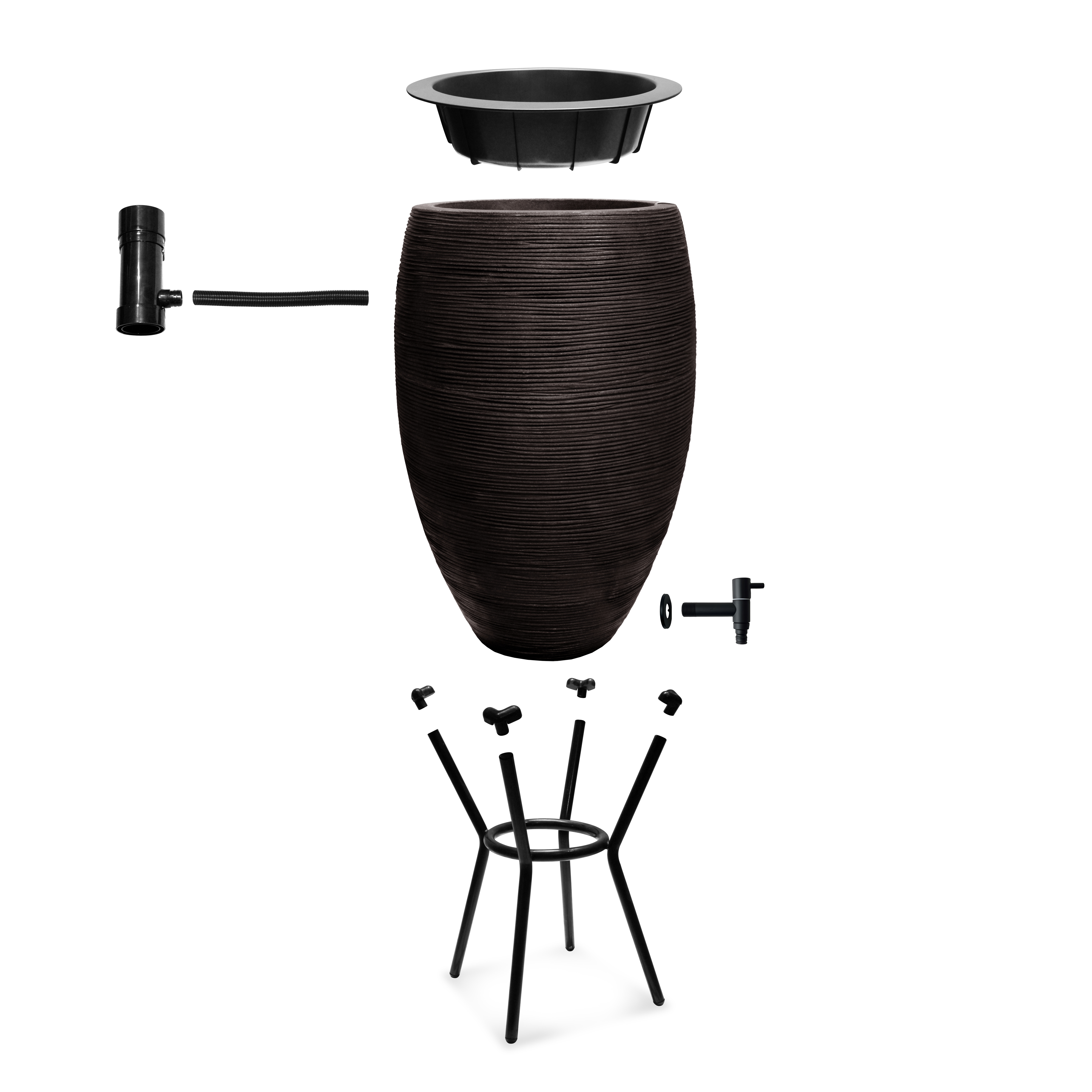 Regentonne Rib 130L Noir Regentonne Rib 130L Noir