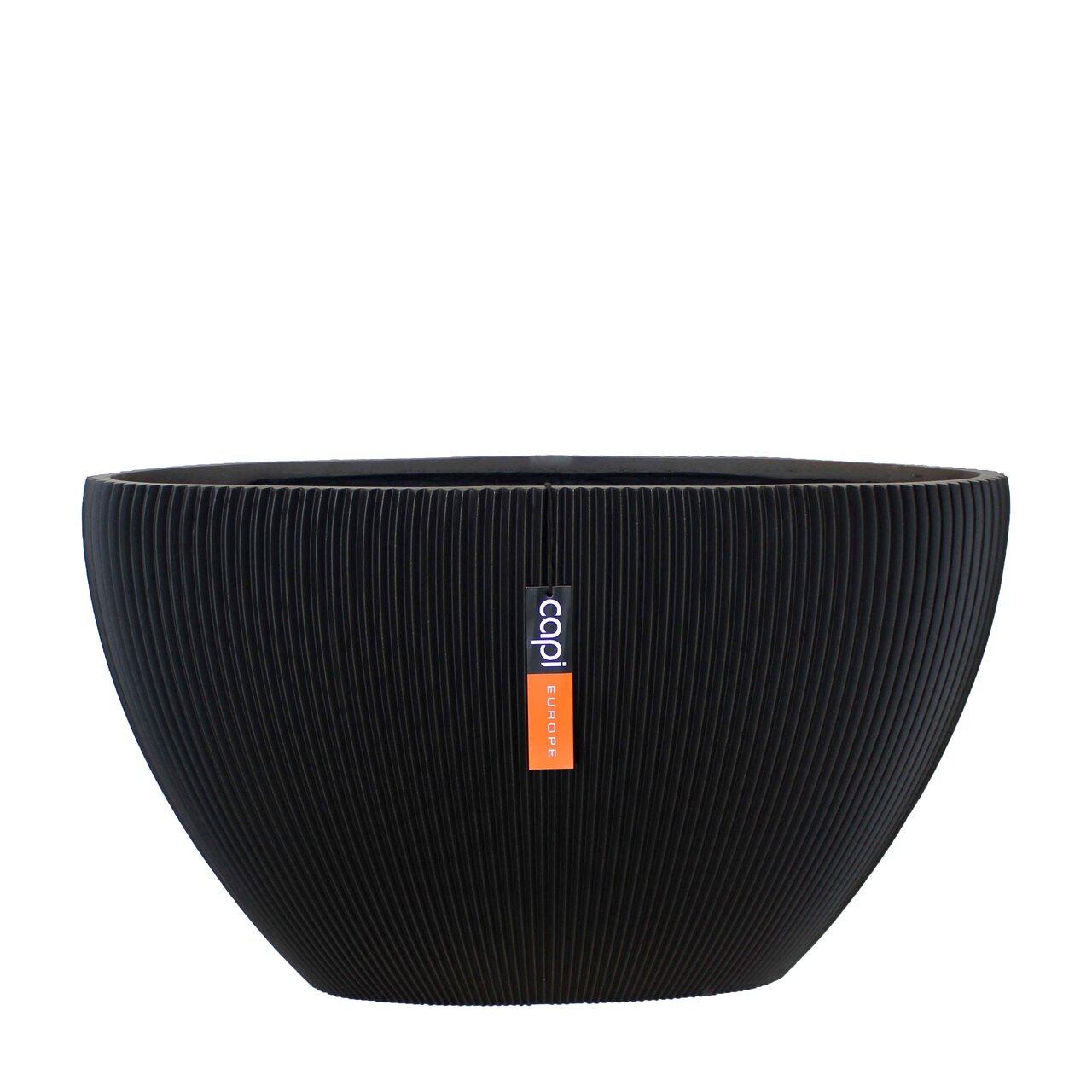Pot Ovale Groove Noir Pot Ovale Groove Noir