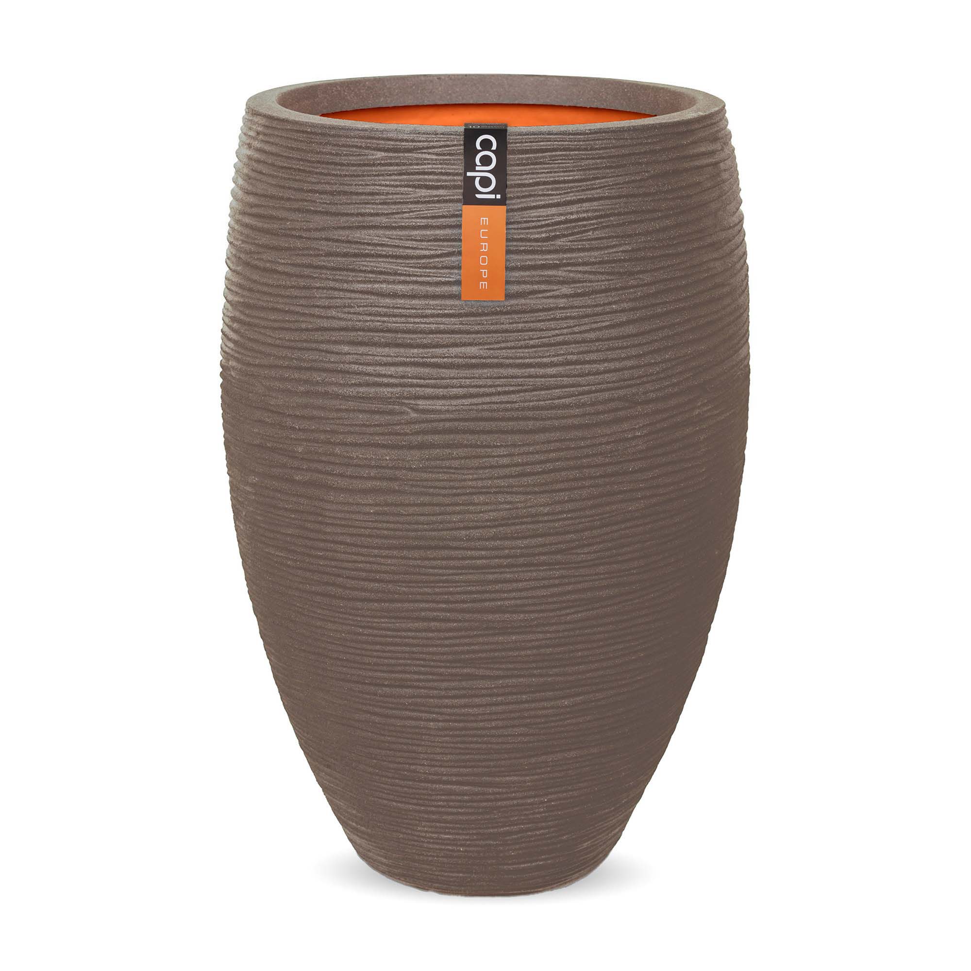 Vase élégant deluxe Rib NL chaud taupe Vase élégant deluxe Rib NL chaud taupe