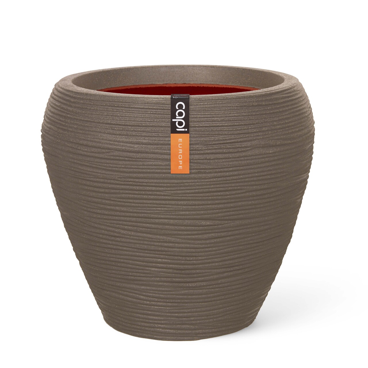 Vase évasé rond Rib NL chaud taupe Vase évasé rond Rib NL chaud taupe
