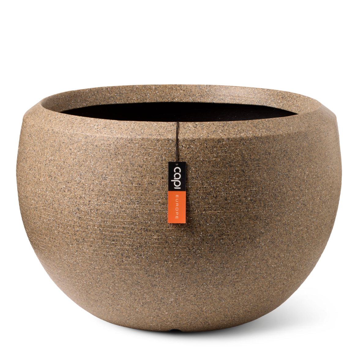 Vase boule Arc Granite chaud taupe Vase boule Arc Granite chaud taupe