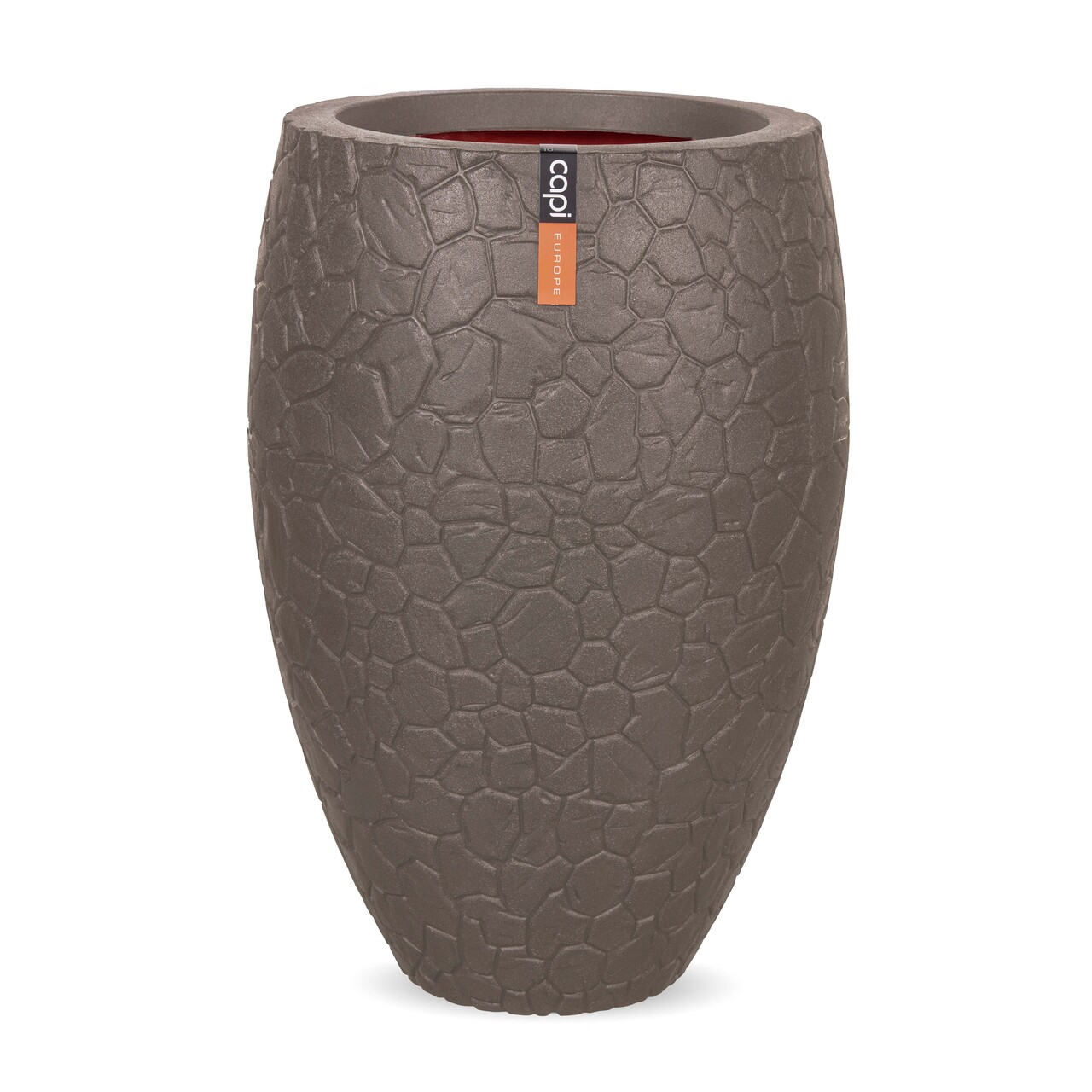 Vase Élégant Deluxe Rib NL Chaud Taupe Vase Élégant Deluxe Rib NL Chaud Taupe