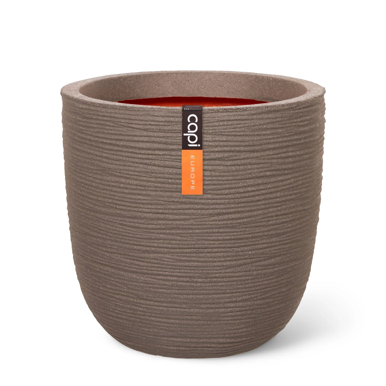 Planter ball Rib Warm taupe