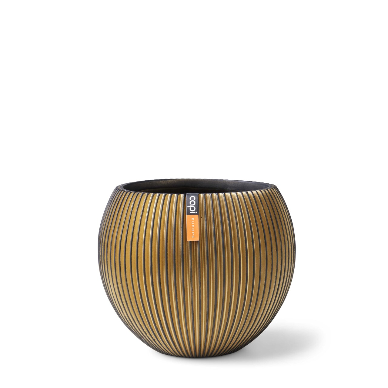 Indoor Groove Vase Ball Black gold