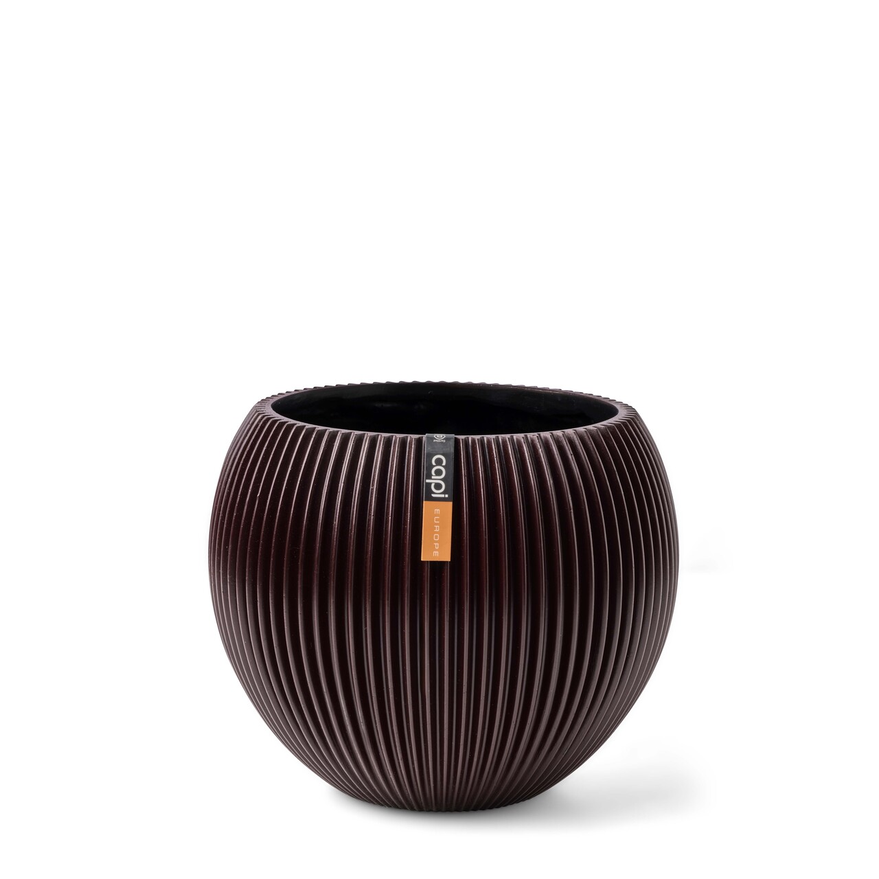 Indoor Groove Vase Ball Black red