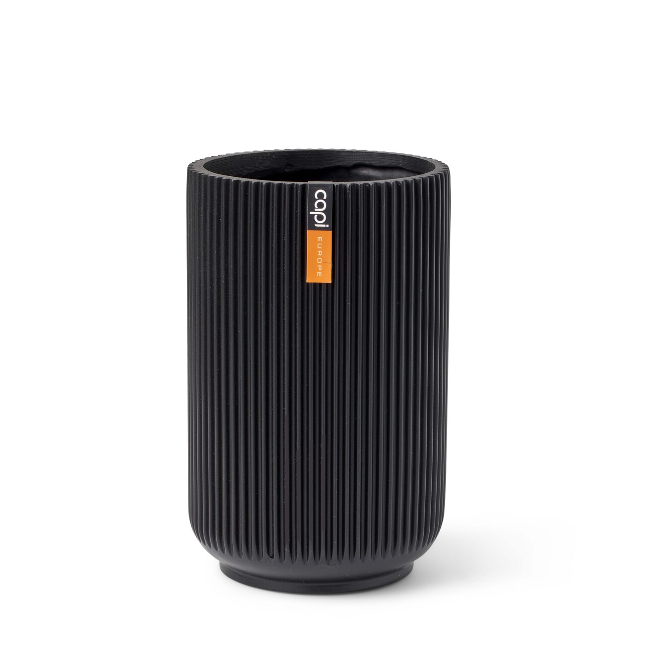 Indoor Groove Vase High Black