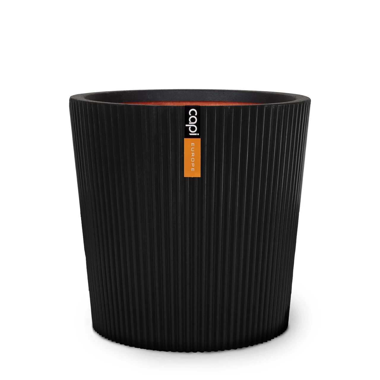 Vase Conical Groove Black Vase Conical Groove Black
