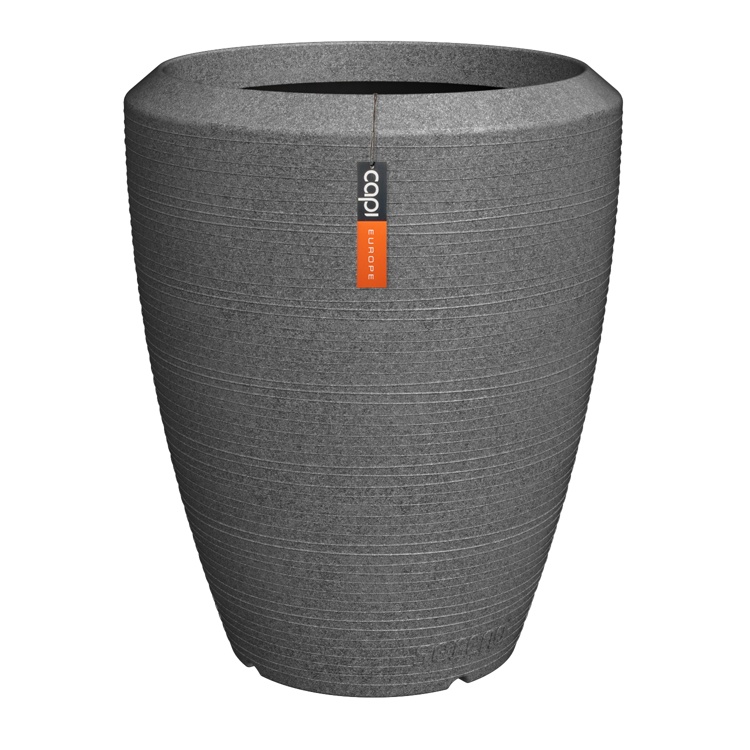 Vase elegant low Arc Granite Anthracite