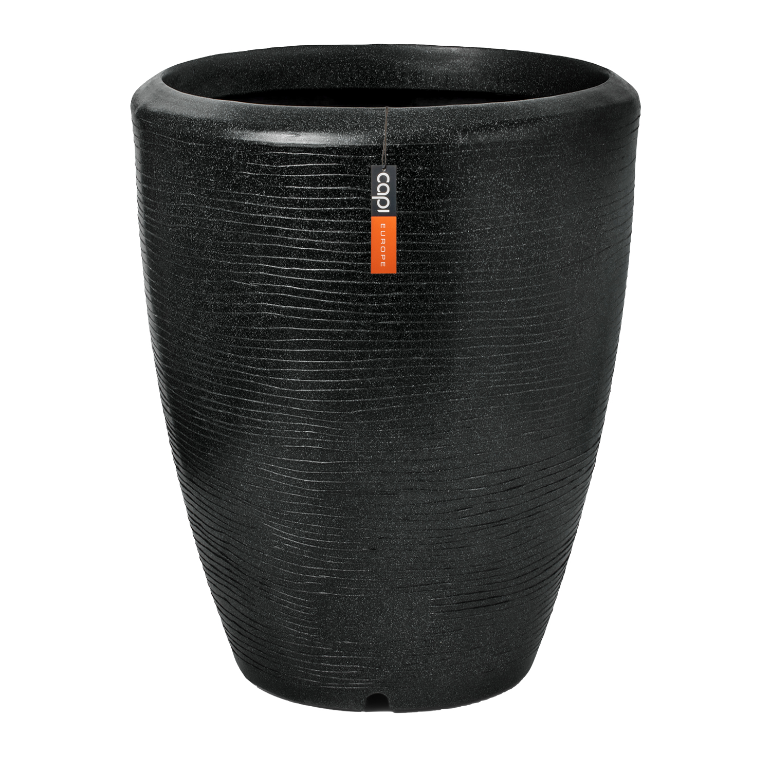 Vase elegant low Arc Granite Black